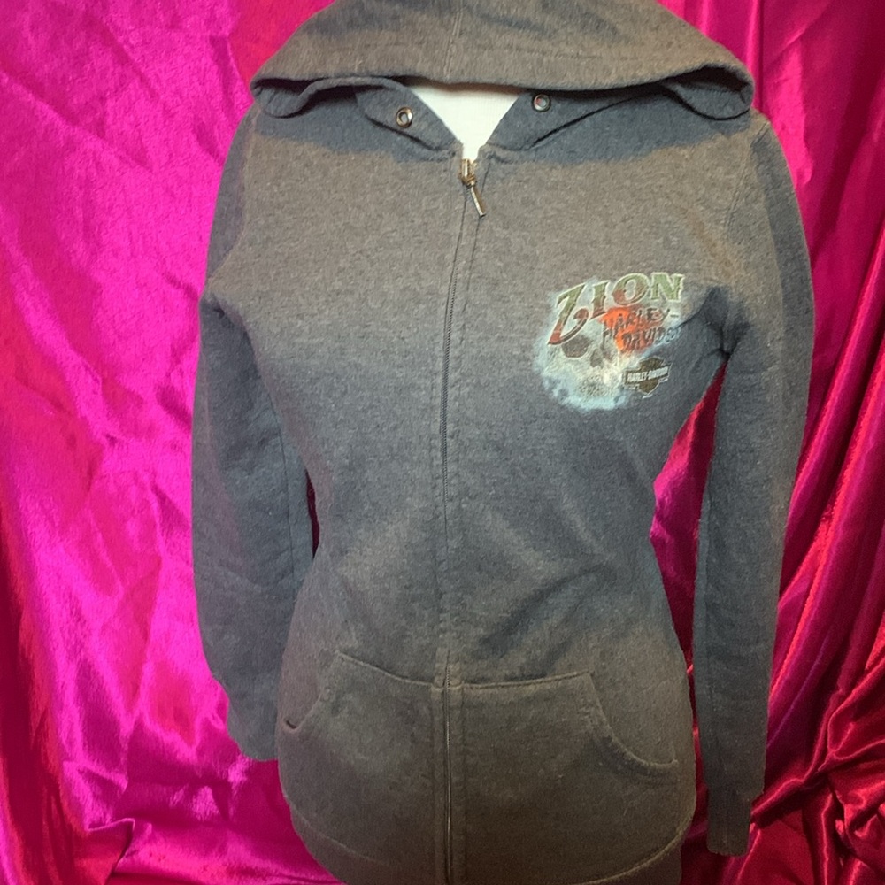 Harley Davidson zip up hoodie size extra small - Picture 2 of 6